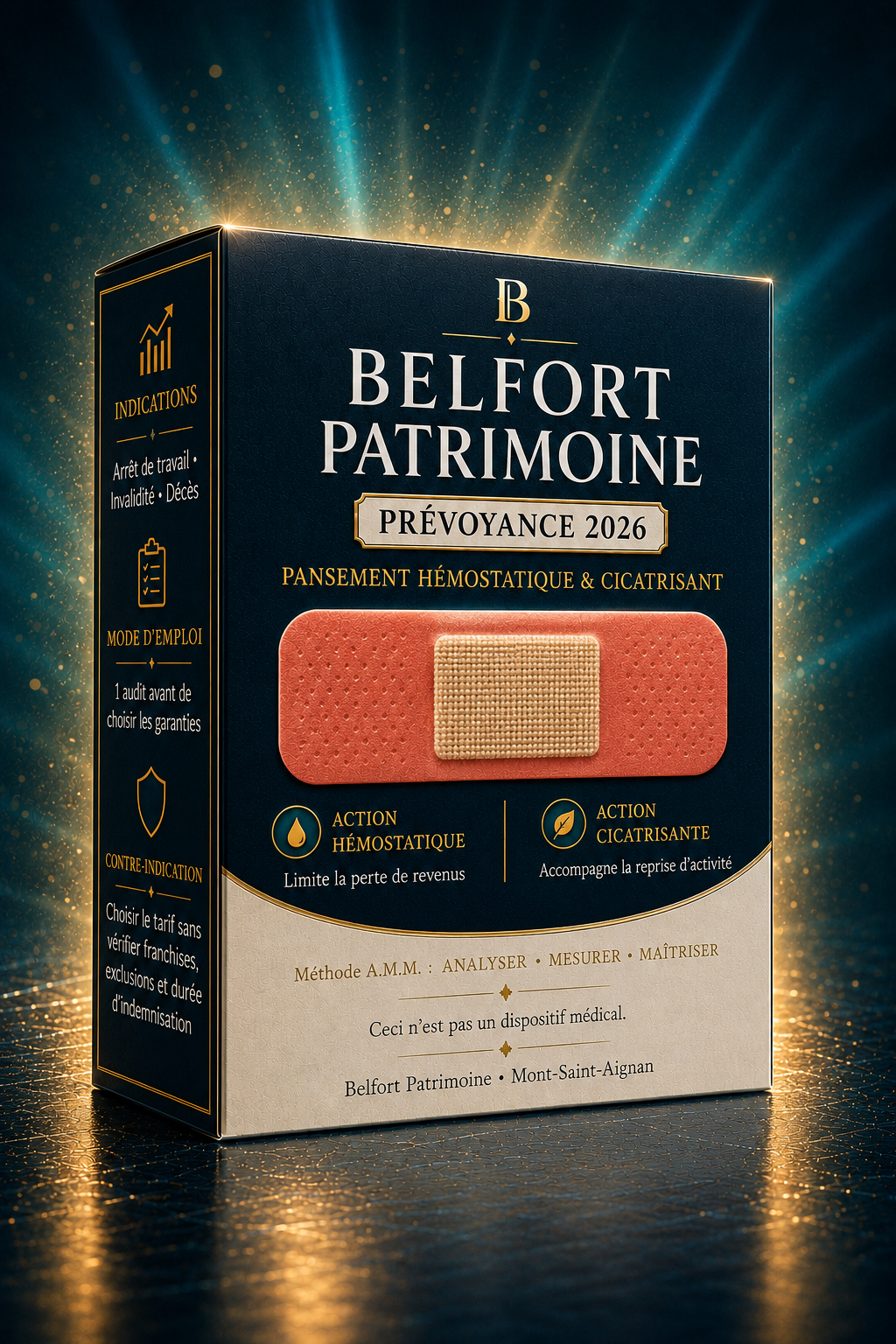 Boîte Prévoyance 2026 Belfort Patrimoine et pansement protecteur